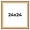 Square Traditional Gold Picture Frame - UV Acrylic, Foam Board Backing, Hanging Hardware